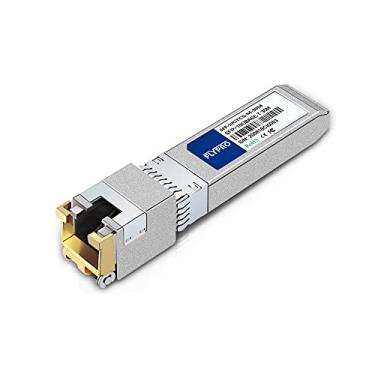 Imagem de Módulo de cobre 10GBase-T SFP+ para RJ45, pacote com 2, FLYPROFiber 1,25G/2,5G/5G/10G para Cisco Meraki, transceptor Cat6A/Cat7 RJ-45 para Cisco SFP-10G-T-S, Meraki, Ubiquiti, Supermicro, Netgear e mais, 30 m