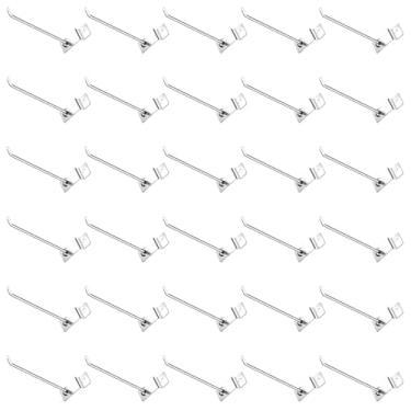 Imagem de Waltool Conjunto de 40 peças de ganchos de painel de slatwall, organizador de quadro de metal para pendurar na parede, ganchos para pendurar na parede, loja, varejo (15 cm)