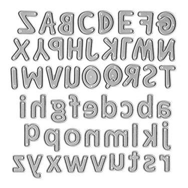 Imagem de 26 matrizes de corte de letras maiúsculas de metal, estêncil em relevo, letras minúsculas, 26 letras do alfabeto para fazer cartões, cartões de agitação, álbuns, artesanato, álbuns, decoração DIY