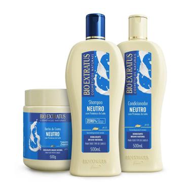 Imagem de Kit Bio Extratus Proteínas do Leite Shampoo, Condicionador e Banho de Creme (500mL/g)