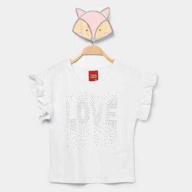 Imagem de Blusa Infantil Kyly Love Menina, Branco, 8A