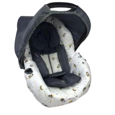 Imagem de Kit capa de bebê conforto e redutor - espaço cinza - ALAN PIERRE BABY