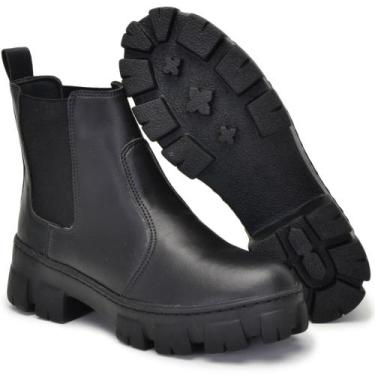 Imagem de Bota Coturno Feminino Chelsea Macio Cano Curto Blogueira Top - NANDA R