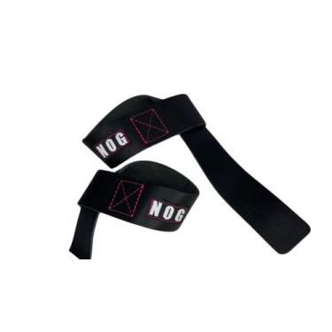 Imagem de Strap fita couro tala Fitness Musculação NOGFORWARD, Rosa