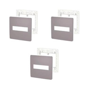 Imagem de Kit 3 Placa 4X4 2 Módu Axis Grey Orion Schneider S730201224