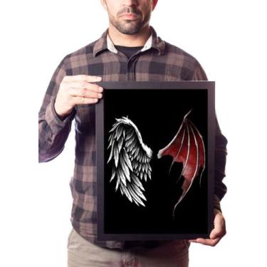 Imagem de Quadro Arte Asas Lucifer X Anjo Caído Decoração - Fanarte