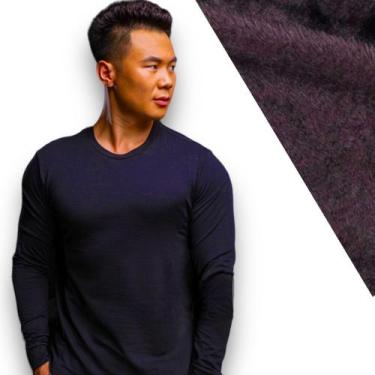 Imagem de Camiseta Camisa Segunda Pele MASCULINA FLANELADA Inverno Corrida Monta