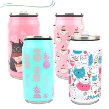 Imagem de Garrafa Squeeze térmica de inox latinha com tampa flip  - weeze