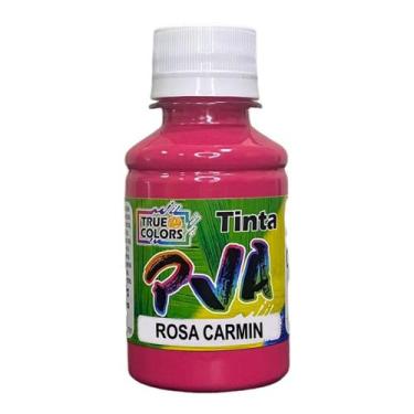 Imagem de Tinta Pva Fosco Cores Escuras 100ml True Colors, ROSA CARMIM