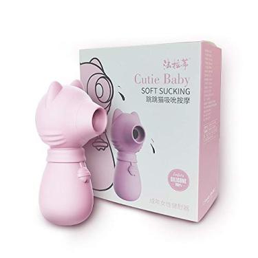 Imagem de Gatinho Sugador de Clitóris e Estimulador Rosa 7 Velocidades Vibrador Feminino 8cm x 4cm Recarregável em Silicone Discreto e Portátil
