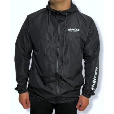 Imagem de Jaqueta Corta Vento Hunter Basica Repelente Preta Blusa Agasalho Mascu