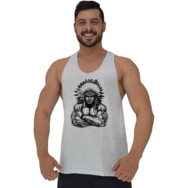 Imagem de Regata Menos Cavada Masculina MXD Conceito Índio Maromba, Branco, Cinz