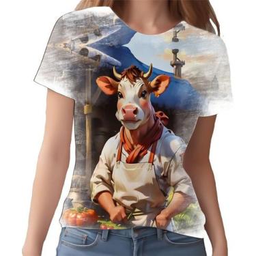 Imagem de Camiseta Camisa Tshirt Chefe Vaquinha Cozinheira Cozinha 3 - Enjoy Sho