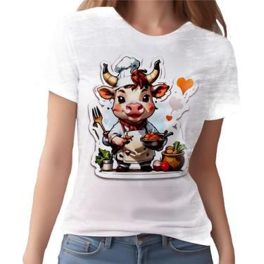 Imagem de Camiseta Camisa Tshirt Chefe Vaquinha Cozinheira Cozinha 8 - Enjoy Sho
