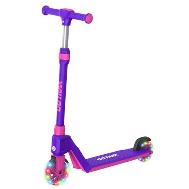 Imagem de Gotrax K03 Kick Scooter para crianças, rodas iluminadas por LED de 12,7 cm e guidão ajustável, design leve e antiderrapante, carga máxima de 50 kg, scooter infantil para meninos e meninas a partir de