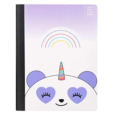 Imagem de Yoobi | Livro de composição Pandacorn | 100 folhas pautadas largas com encadernação costurada | Papel certificado FSC | Tamanho do papel 19 cm x 24,8 cm