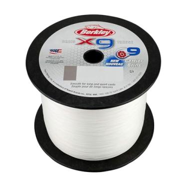 Imagem de Berkley Superlinha trançada x9, cristal, teste de 9 kg | 37 lbC | 17 kg, 2188 jardas | Linha de pesca de 2000 m, adequada para ambientes de água doce e salgada