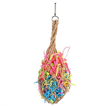 Imagem de Saco de malha de para papagaios, brinquedo de mastigar inofensivo para pássaros, não tóxico para papagaios