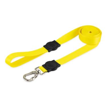 Imagem de Mood Pet Coleira Guia 5 Metros Para Cães Cachorro Adestramento Passeio Porte Grande Médio Pequeno (Yellow, P)