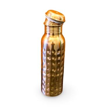 Imagem de Garrafa de Água Cobre Puro Ayurveda Yoga Martelada - 800ml