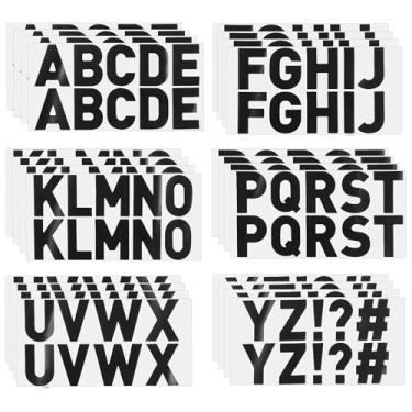 Imagem de PATIKIL Adesivos de letras 6 cm, 240 peças/48 folhas autoadesivos de vinil grande com números do alfabeto para artes faça-você-mesmo artesanato casa caixa de correio boletim decoração de sala de aula,
