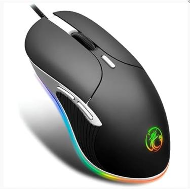 Imagem de Mouse Óptico Gamer Retro Iluminado Com Fio USB RGB