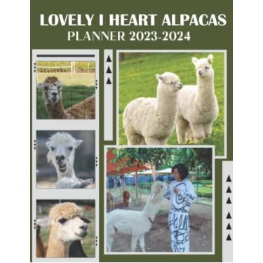 Imagem de 2023-2024 Monthly Planner Lovely I Heart Alpacas: Monthly Daily Planner 2023-2024, Lovely I Heart Alpacas Perfect Organizer For Men Women Dad Mom, 2023 Planner Christmas Gifts For Student Teacher
