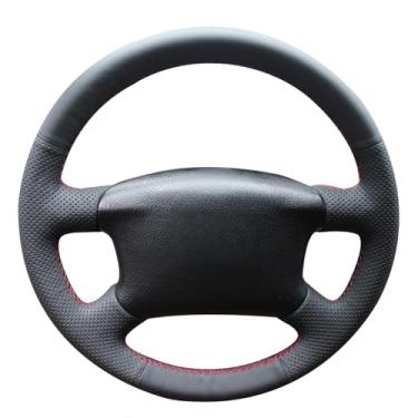 Imagem de MEWANT Capa de volante de carro de couro real costurada à mão para Volkswagen Golf 4 1997-2004/Passat B5 1997-2005/Passat Variant 1997-2004/Bora 1998-2001/ T4/T5