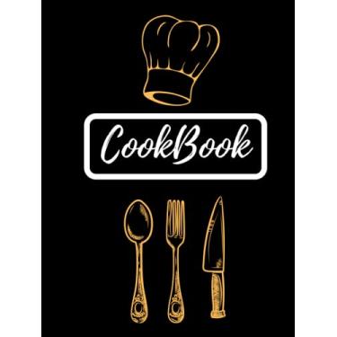 Imagem de COOKBOOK, recipe book to write in your own recipes, so yummy cookbook new hardcover: empty cookbook hardcover,120 lined pages, size (8.5x11 inch)
