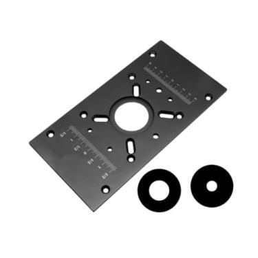 Imagem de Ｂｅｓｇａ Placa de inserção de mesa de roteador M8 Bancadas de marcenaria Kit de elevação de roteador de fresagem de madeira para máquina de chanfrar Robusto, Preto