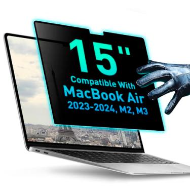 Imagem de VINTEZ Bloqueador de tela antireflexo de privacidade magnética para MacBook Air de 15,3 polegadas 2023, M2