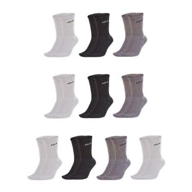 Imagem de Kit C/10 Meias Algodão Cano Médio Polo Star - Sortido, Unico, Sortido