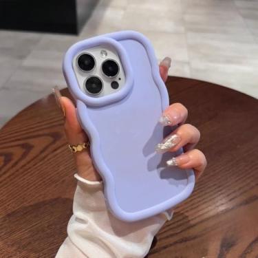 Imagem de Para oneplus 12 12r 11r ace 3 2 caso de telefone onda colorida capa de silicone de cor sólida, roxo, para oneplus 12