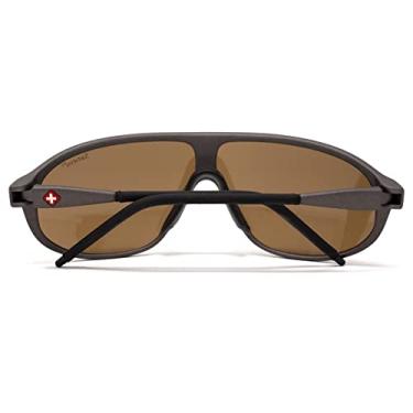 Imagem de Óculos de sol suvasol do exército suíço genuíno preto com estojo de óculos excedentes militares, Grafite, Regular