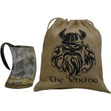 Imagem de The Viking - Caneca Hot Viking Thor Horn - segura líquidos quentes e frios, café, chá, chocolate quente, vinho, cerveja, hidromel, copo alto