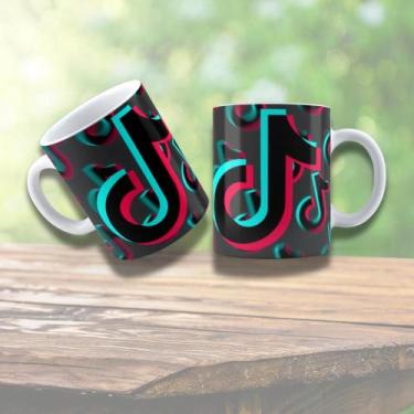 Imagem de Caneca de Porcelana 325ml Personalizada Tik Tok Decorada - Generic, Ti
