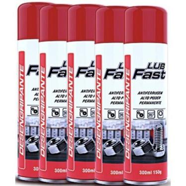 Imagem de 5 Spray Óleo Lubrificante Desengripante 300ml Antiferrugem - Valtec Sh