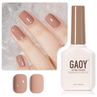 Imagem de Verniz em Gel GAOY Nude Brown 16ml - Soak Off para Manicure