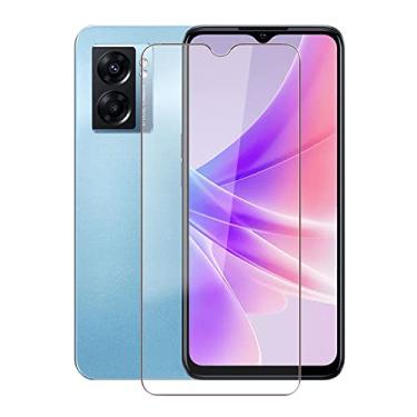 Imagem de Película protetora de vidro temperado para Oppo A57 5G, KJYF [1 unidade] alta transparente [dureza 9H] [sem bolhas] película protetora de tela de vidro temperado para Oppo A57 5G 6,56 polegadas.