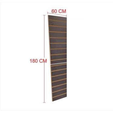 Imagem de Expositor painel canaletado 18mm preto altura 180 cm comp 60 cm - E-ni