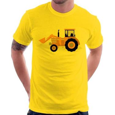 Imagem de Camiseta Trator Pá Carregadeira Amarelo - Foca na Moda, Amarelo, M