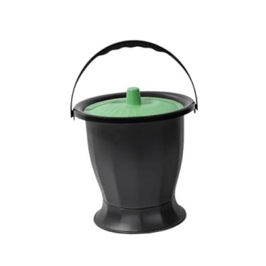 Imagem de Kokiya Spittoon Chamber Bucket com tampa, vaso sanitário portátil de urinol, garrafa de mictório para machos femininos, Verde