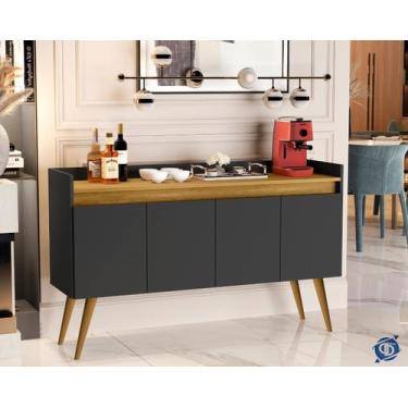 Imagem de Aparador Buffet 4 Portas Lux wood Prime Pés Palito cores - Comprar Mov