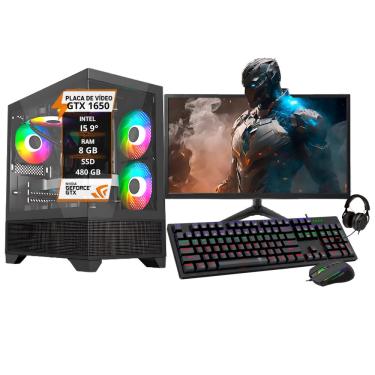 Imagem de Pc Gamer Completo Intel Core I5 9400 Memória 8Gb ssd 480GB gtx 1650