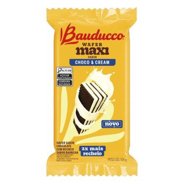 Imagem de Biscoito Wafer Maxi Bauducco 104g Chocolate&Cream