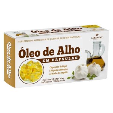 Imagem de Óleo de Alho 30 Cápsulas Softgel - possui uma larga escala de aplicações, como em problemas de pele (acne), infecções do trato urinário, Micoses e doenças respiratórias (asma e bronquite)