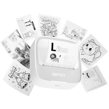 Imagem de iDPRT Máquina de adesivos, impressora térmica portátil com 1 rolo de papel adesivo, impressora Bluetooth sem tinta, mini etiquetadora para estudo, faça você mesmo, notas, mini etiquetadora com vários