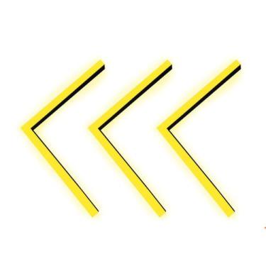 Imagem de Perfil Seta De Led 50x50cm Sobrepor 35mm  Fita  Fonte 10a Iluminação -