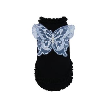 Imagem de INGSIST Roupas para cães pequenos, médios, pretas, meninas, meninas, cachorrinhos, aniversário, férias, vestidos tamanho PP P M G GG