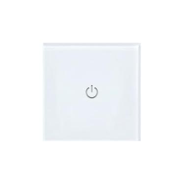 Imagem de 1Gang Interruptor de toque de 2 vias painel de vidro temperado interruptor duplo para ir e vir interruptores de sensor escadas quarto (SKPT-WW02X-1)